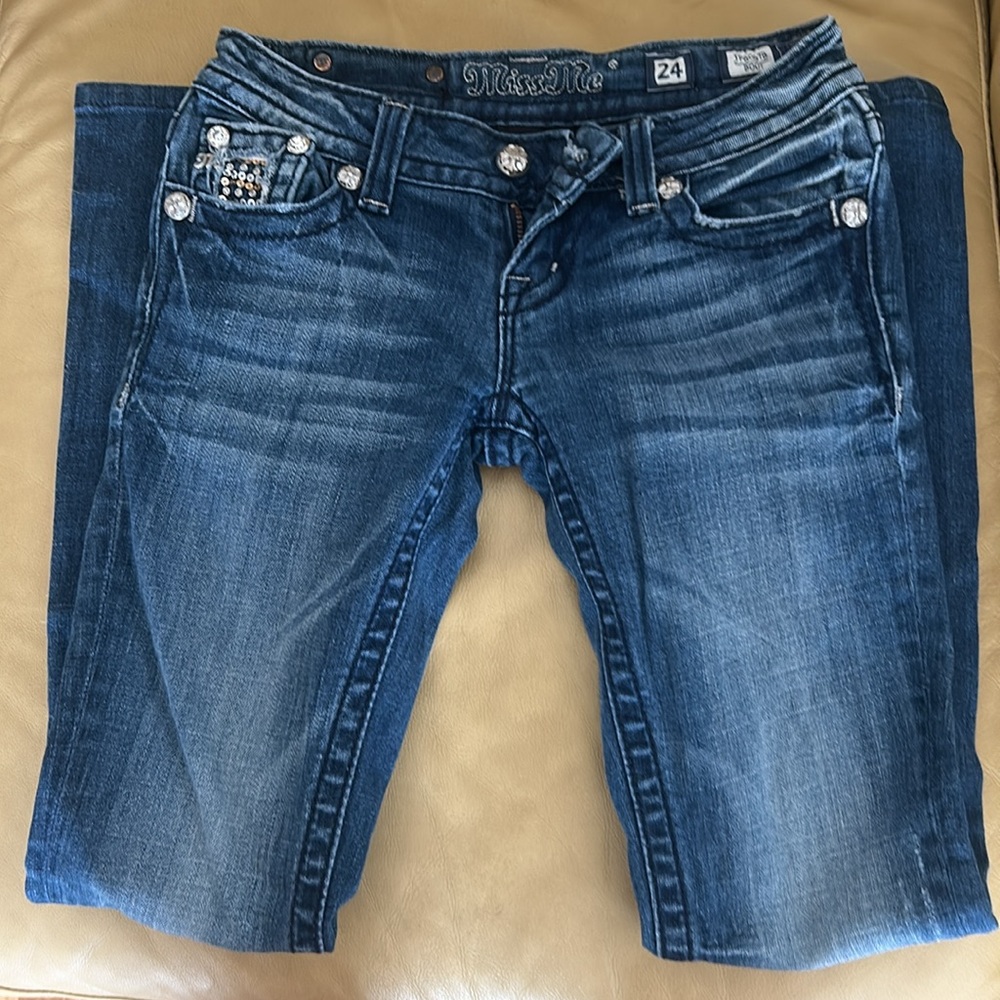 MissMe Jeans bootcut size 24. JP6067B Boot - Picture 3 of 9